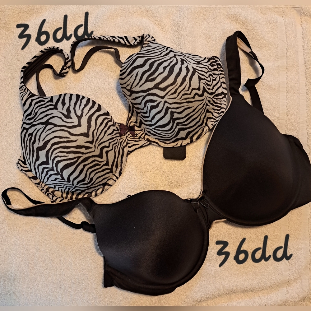Elegant Zebra Print and Black Bra Set